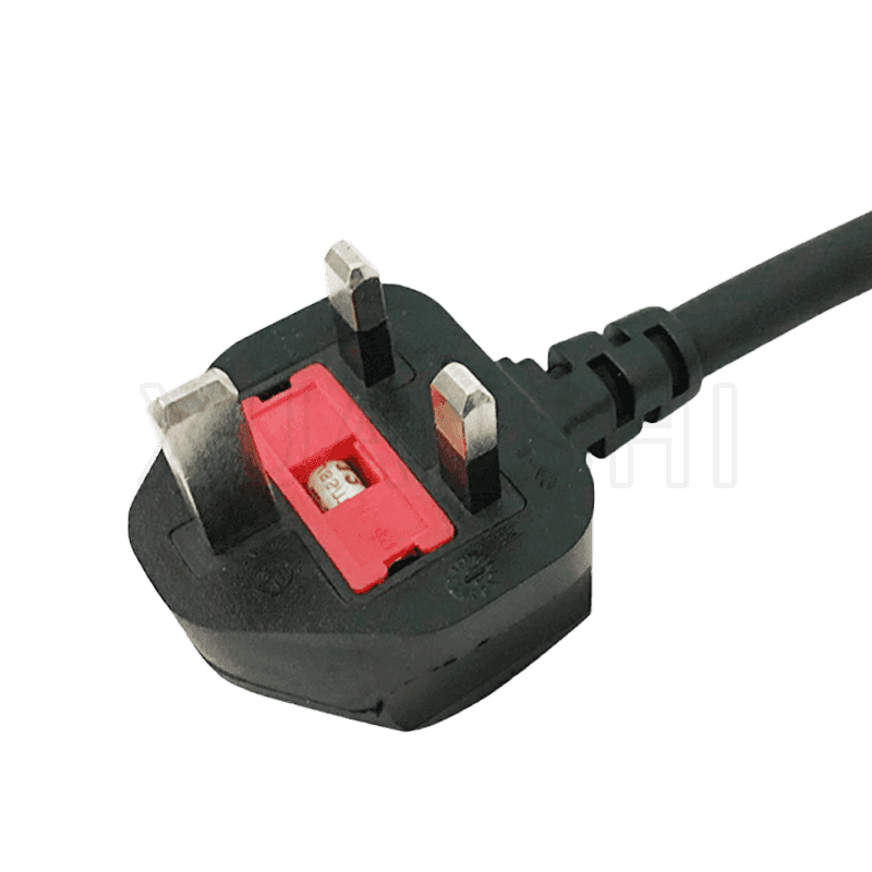 Cavo di alimentazione con spina UK a 3 pin con presa JL-49, JL-49B