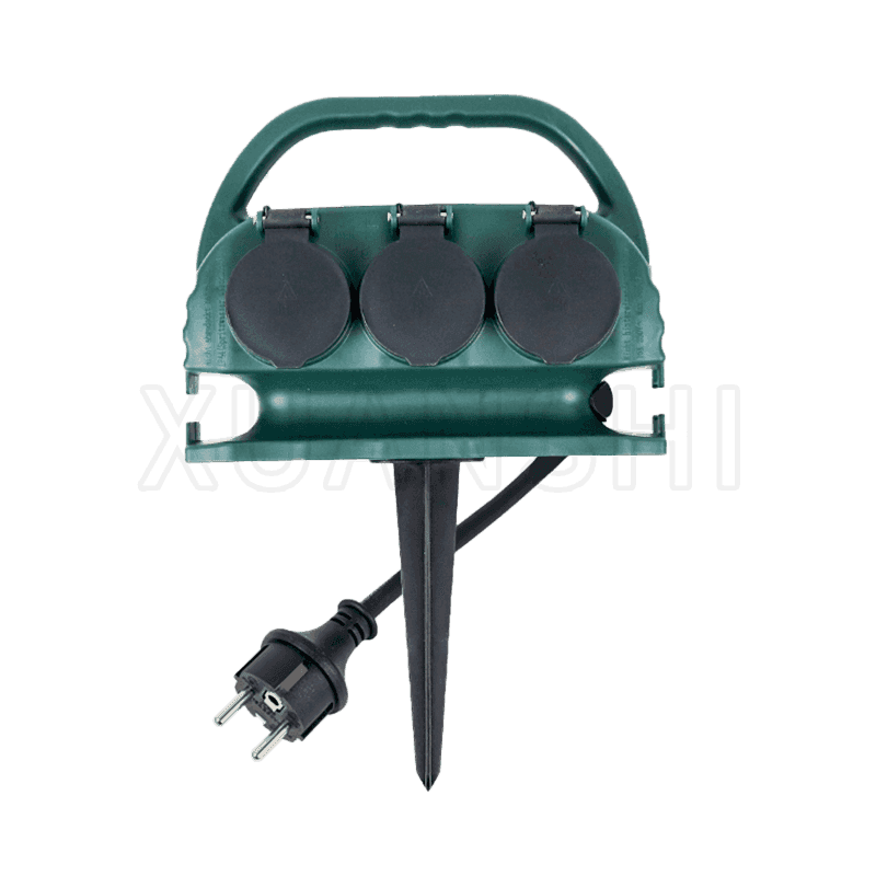 presa da giardino impermeabile IP44 a 6 vie europea JL-3F, XS-XBD6